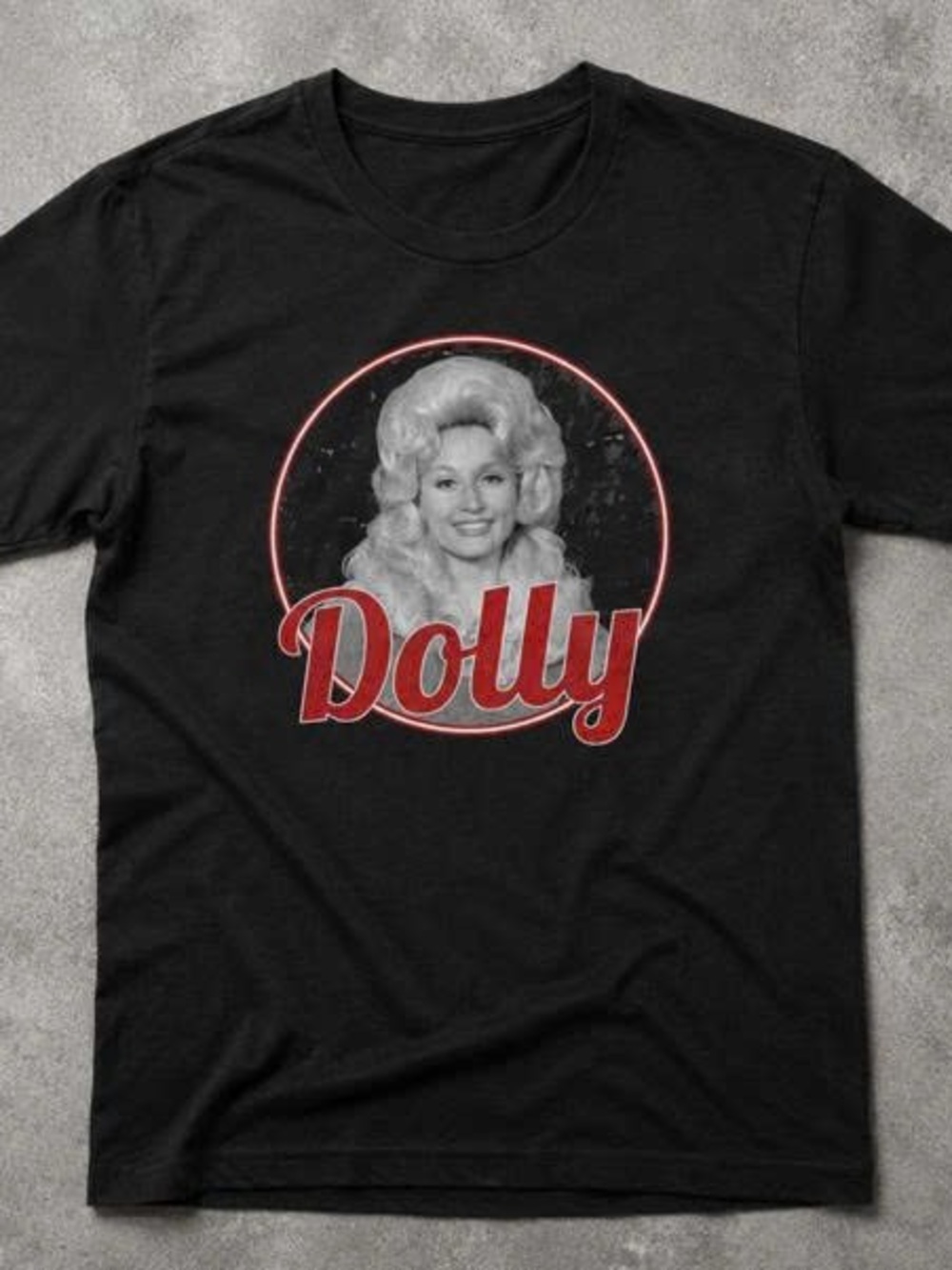 Dolly Parton black shirt, R.I.P Dolly